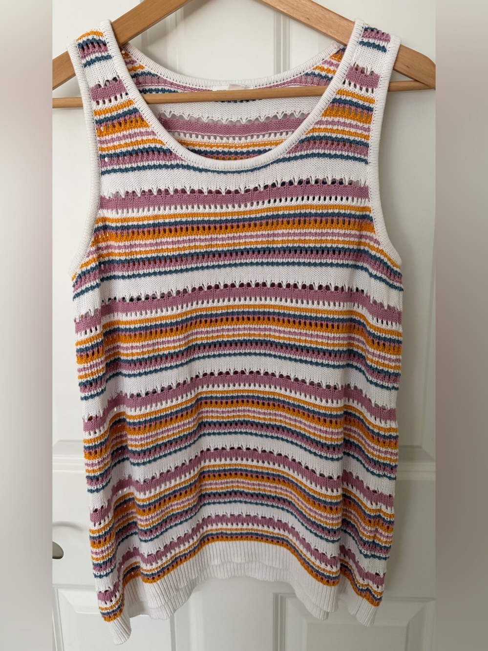 Tribal Striped Knit Tank Top